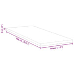 Mattress Pads White 80 x 200 cm PU Foam 4106391