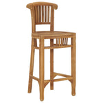 ZNTS 3 Piece Garden Bar Set Solid Teak Wood 3053646