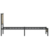Metal Bed Frame without Mattress Sonoma Oak 100x200 cm 4007863