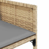 Garden Chairs with Cushions 4 pcs Mix Beige Poly Rattan 365006