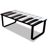 Coffee Table with Piano Printing Glass Top 241174
