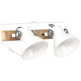 ZNTS Industrial Wall Lamp White 45x25 cm E27 320518