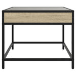 ZNTS Coffee Table with Infinity LED Sonoma Oak 70x50x41 cm 847683