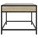 ZNTS Coffee Table with Infinity LED Sonoma Oak 70x50x41 cm 847683