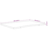 Desk Top 100x80x2.5 cm Rectangular Solid Wood Acacia 370175