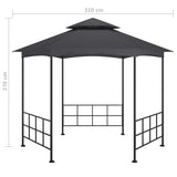 Gazebo with Sidewalls 3.1x2.7 m Anthracite 313933