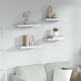 Wall Shelf 4 pcs White Marble 50 x 23.5 x 4 cm Engineered Wood 42019967