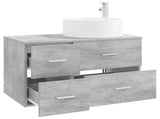 Bathroom Furniture Set 2 pcs Concrete Grey Engineered Wood 3404011
