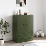 Highboard Olive Green 67x39x95 cm Steel 841809