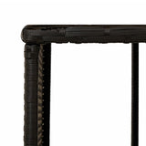 Hot Tub Surround Black Poly Rattan and Solid Wood Acacia 3270639