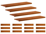 Stair Tread 16 pcs 90 x 25 x 2 cm Brown Solid Oak Wood 3449467