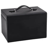 Jewellery Box 3-Layer with Mirror Lockable Black 26x18x17.5 cm 4103559