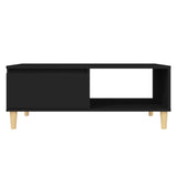 ZNTS Coffee Table Black 90x60x35 cm Engineered Wood 805996