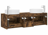 Bathroom Furniture Set 3 pcs Smoked Oak 49.5 x 44.5 x 65.5 cm 3405951