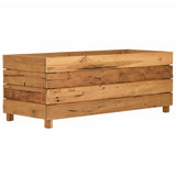 Raised Bed 100x40x38 cm Recycled Teak Wood and Steel 47422