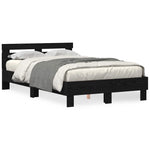 Bed Frame with Headboard Black oak 120 x 190 cm Engineered wood 3333959