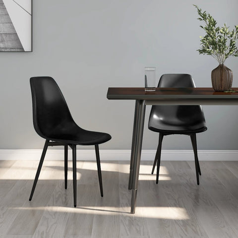 ZNTS Dining Chairs 2 pcs Black PP 338044