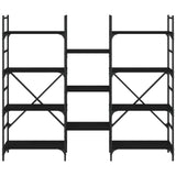 Bookshelf Black Engineered Wood Tall Bookshelf Rectangular 838873