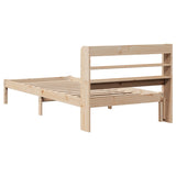 Bed Frame without Mattress 90x200 cm Solid Wood Pine 3306535