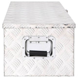 Storage Box Silver 80x39x30 cm Aluminium 152252