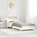 Bed Frame without Mattress White 90x200 cm Solid Wood Pine 3306430