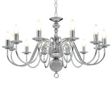 Chandelier Silver 12 x E14 Bulbs 281622