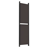 6-Panel Room Divider Brown 300x200 cm Fabric 350239