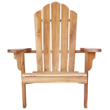 Garden Adirondack Chair Natural Solid Teak Wood 42041355