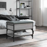 Shoe Bench Grey Sonoma 62x42x45 cm Engineered Wood 835190