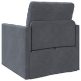 Folding Sofa Bed Dark Grey 74 x 77 x 81 cm Velvet 42030487