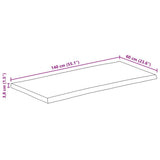 Table Top Live Edge 140x60x3.8 cm Solid Wood Rough Mango 370697
