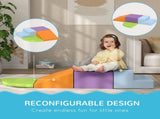 4-piece Soft Play Set, Climb and Crawl Foam, Toddler Stairs and Ramp, Orange T3398P348563