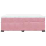 Box Spring Bed with Mattress Pink 120x200 cm Velvet 3285280