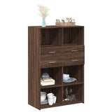 Highboard Brown Oak 80x42.5x124 cm Engineered Wood 3281391