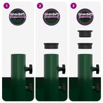 Parasol Base with Planter Green 45 x 45 x 45 cm Steel 42010367