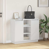 LED Sideboard White 90 x 32 x 75 cm Engineered Wood 869682
