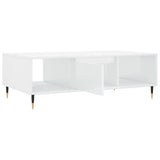 Coffee Table High Gloss White 104x60x35 cm Engineered Wood 827078