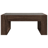 Coffee Table with Infinity LED Brown Oak 70x53x30 cm 847636