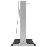 Outdoor Shower with Tray WPC Stainless Steel 3051292