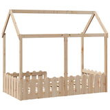 Kids' House Bed Frame without Mattress 80x160 cm Solid Wood Pine 850695