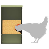 Chicken Feeder Olive Green 40.5 x 25 x 38 cm Cold-Rolled Steel 874652