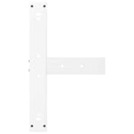 ZNTS Bar Table Legs T-Shaped 2 pcs White 60x35x cm Steel 4013081