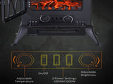 Electric Stove Heater with Realistic Flame Effect, 2000W Portable Indoor Freestanding Electric T3398P379088