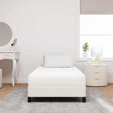 Bed Mattress with Mattress Cream 90 x 190 cm Fabric 42008263