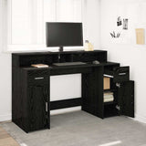 Desk with Drawer Black oak 140 x 55 x 91 cm Engineered wood 3365612