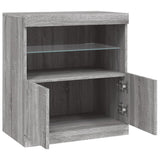 Sideboard with LED Lights Grey Sonoma 60.5x37x67 cm 836621