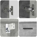 Bathroom Furniture Set with Drawer 2 pcs Concrete Grey 3393016