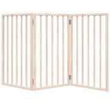 Dog Gate Foldable 3 Panels 150 cm Poplar Wood 352174