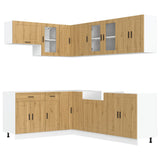 11 Piece Kitchen Cabinet Set "Porto" Artisan Oak Engineered Wood 3314910