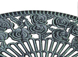 Cast Aluminium Outdoor Patio Garden Bistro Elegant Design Table Chair Set - Green T3398P314116